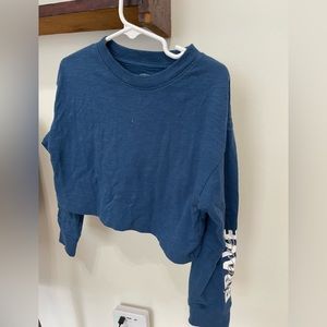 Athletic Cropped Girls Long Sleeve Shirt Size XS